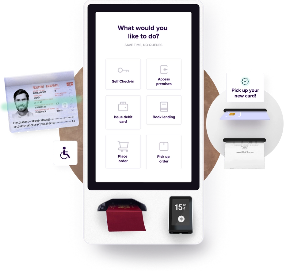 Self-service kiosk menu