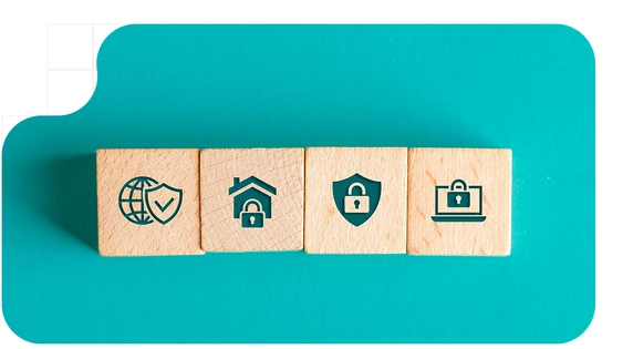 Dice representing the phases of KYC process in Spain